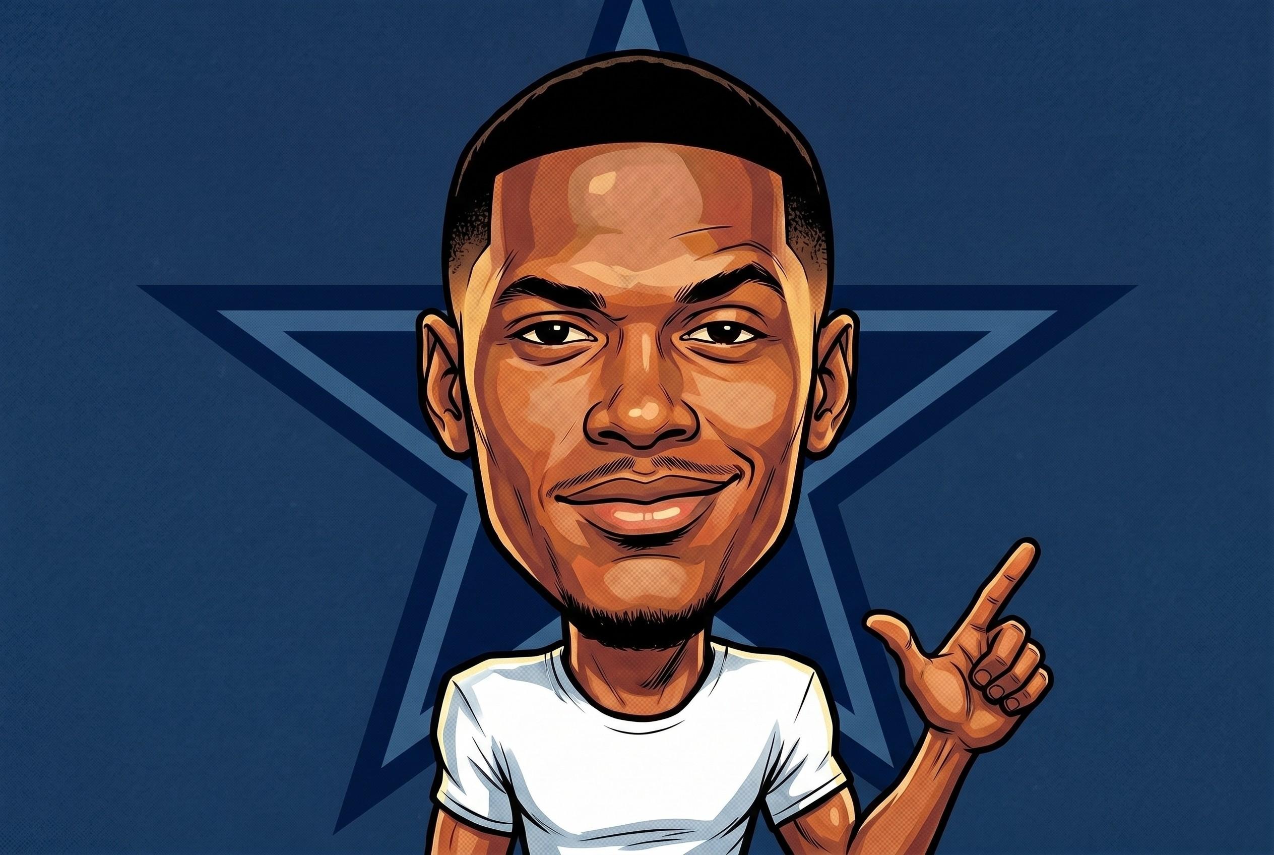 Comic-style portrait of CeeDee Lamb