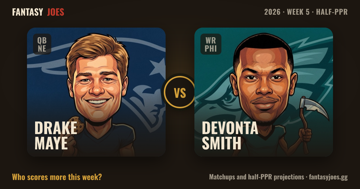 Drake Maye vs DeVonta Smith — Week 5: Who Scores More?